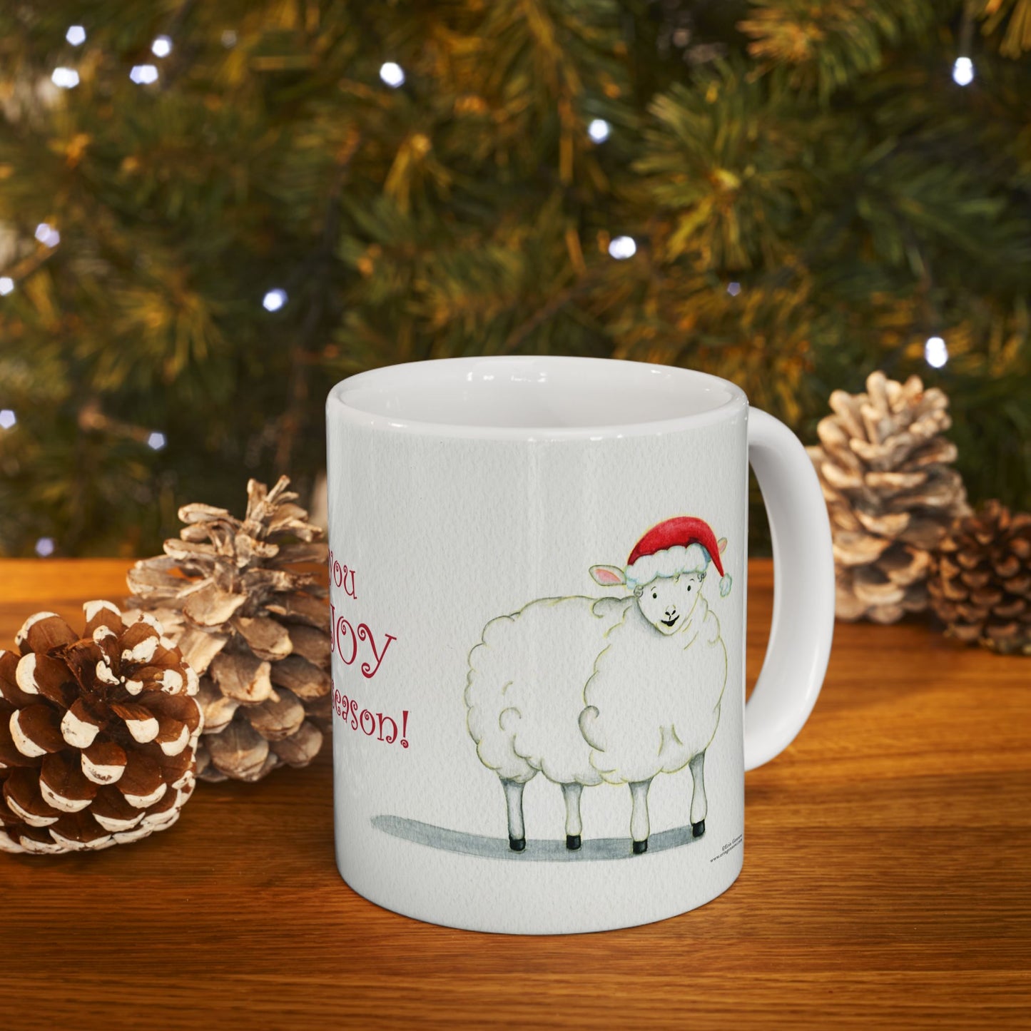 Ceramic Mug - Christmas Holiday Mug - Shear Joy from the Sheep Series