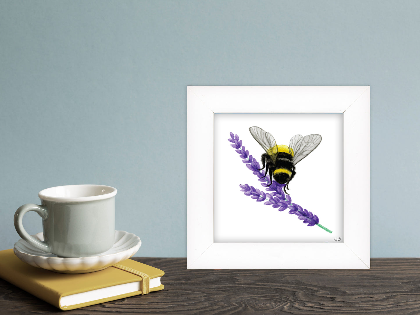 Little Bee on Lavendar - Framed Fine Art Print - The Lavender Series