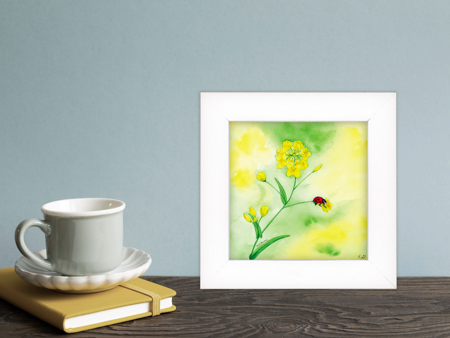 Mustard with Ladybug - Framed Fine Art Print - The Spring Series