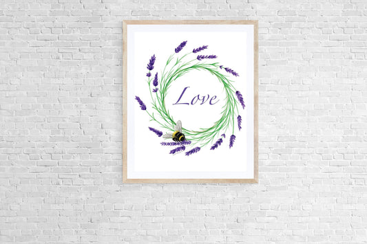 Lavender Wreath - Fine Art Print - The Lavender Series