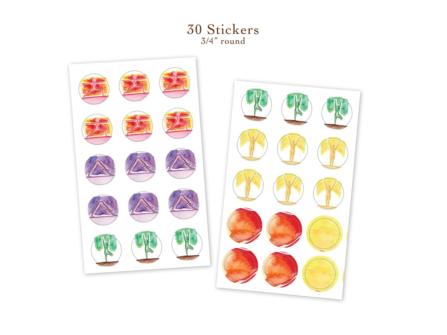 Gift Card Enclosures with Stickers - The Yoga Series