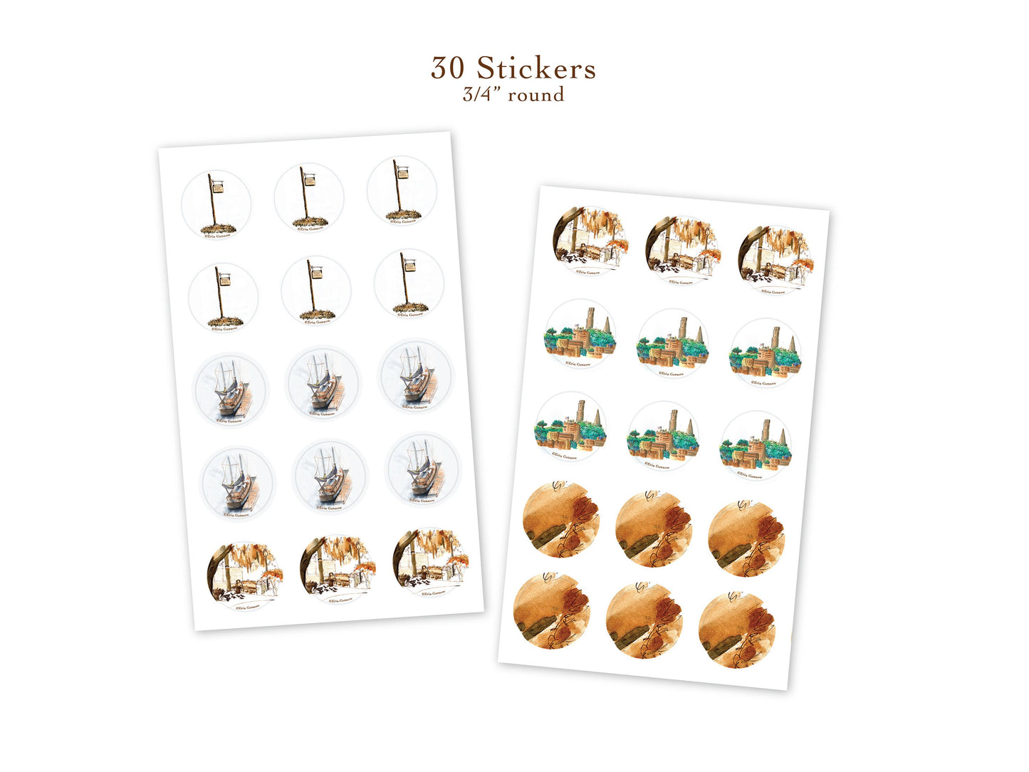 Gift Card Enclosures with Stickers - North Beach, San Francisco Series