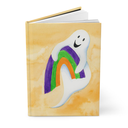 Ghost with Rainbow Hardcover Journal