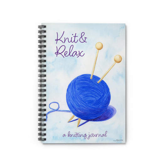 Knitting Spiral Notebook, Knit and Relax
