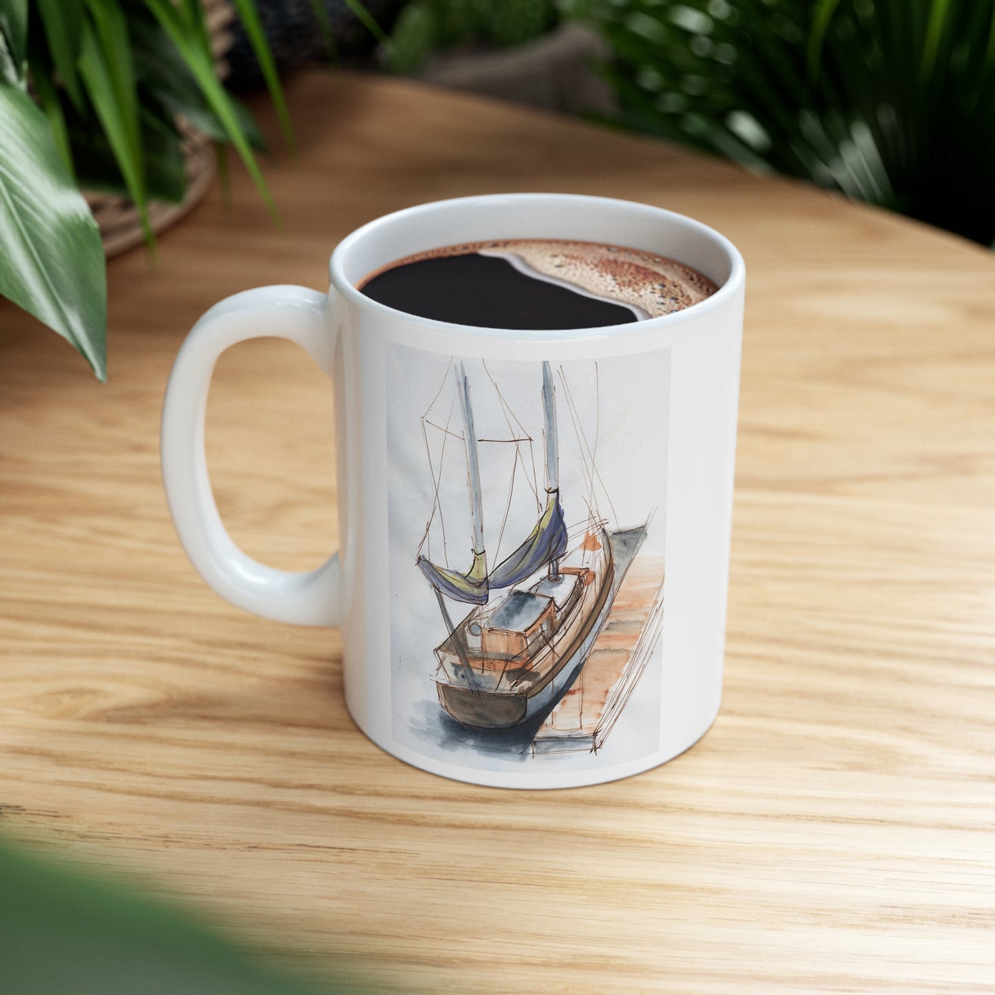 Ceramic Mug 11oz - San Francisco Boat - North Beach, San Francisco Series