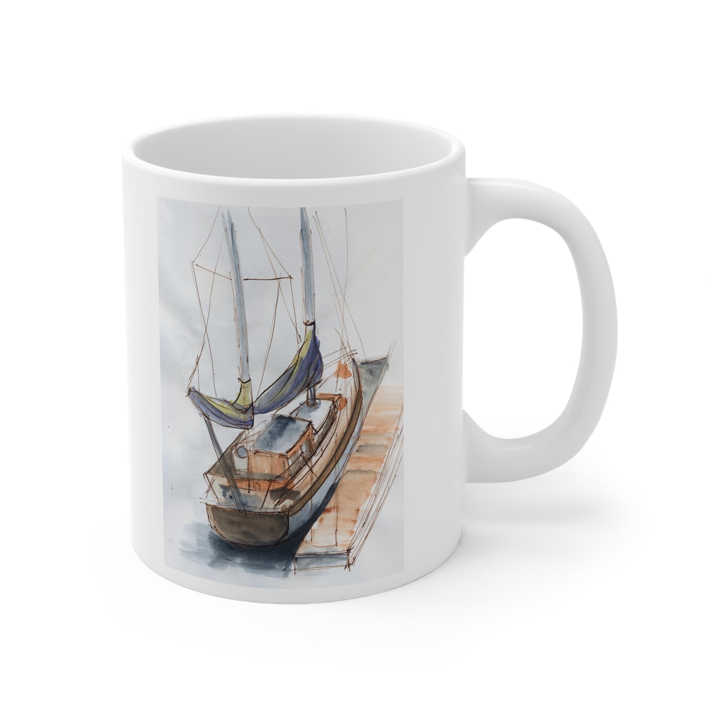 Ceramic Mug 11oz - San Francisco Boat - North Beach, San Francisco Series