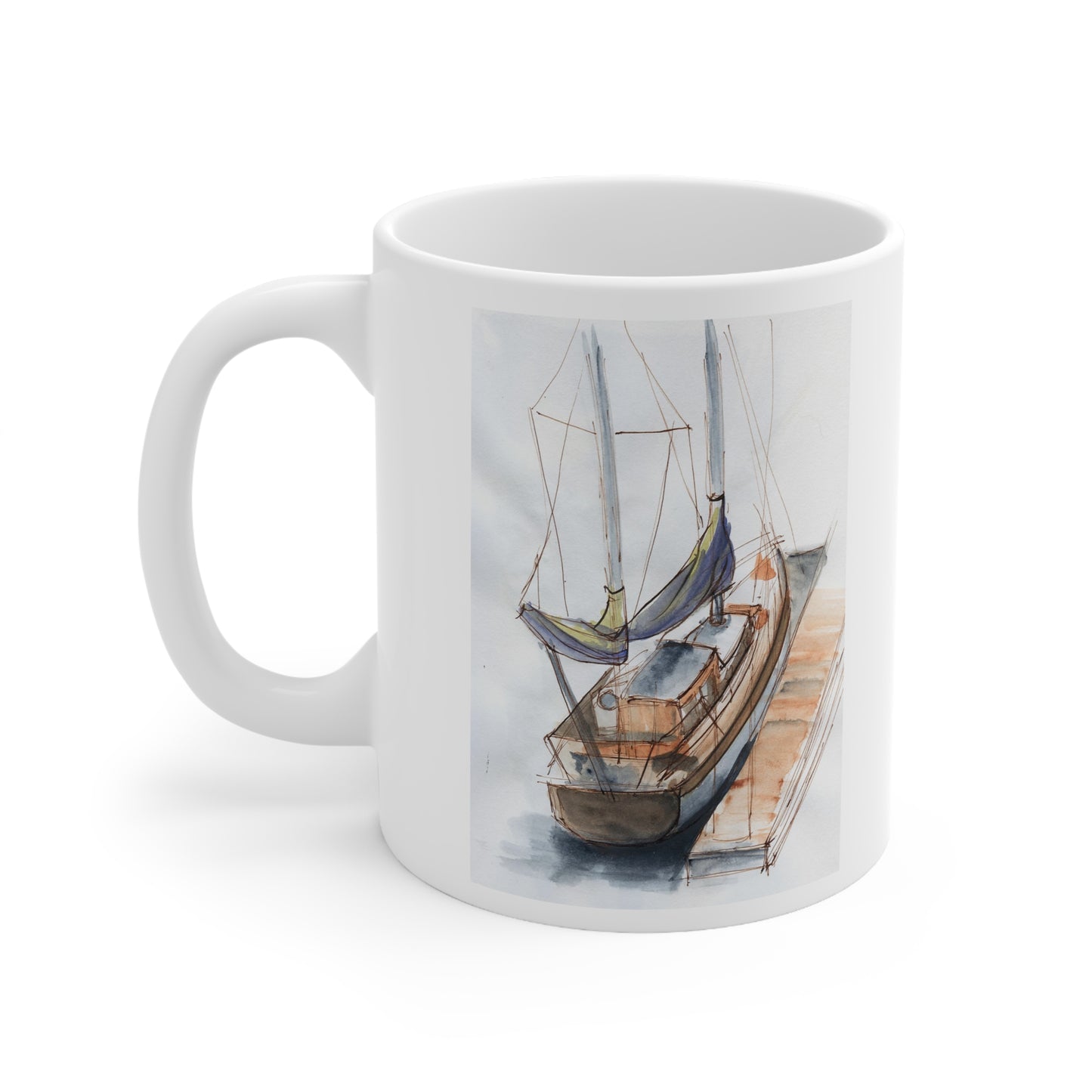 Ceramic Mug 11oz - San Francisco Boat - North Beach, San Francisco Series