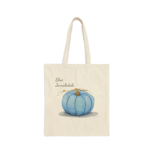 Canvas Tote 100% Cotton - Blue Jarrahdale Pumpkin - The Pumpkin Series