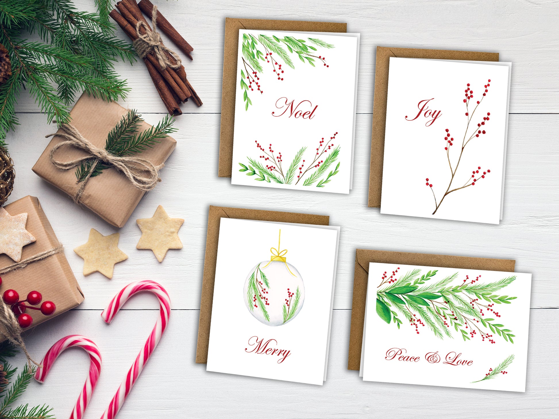 The Christmas Greens Series - Holiday Greeting Card Set, additional view