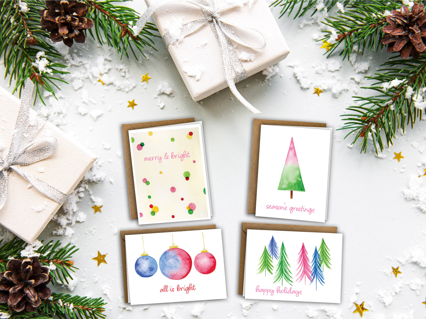 The Holiday Bright Series - Christmas Greeting Card Set