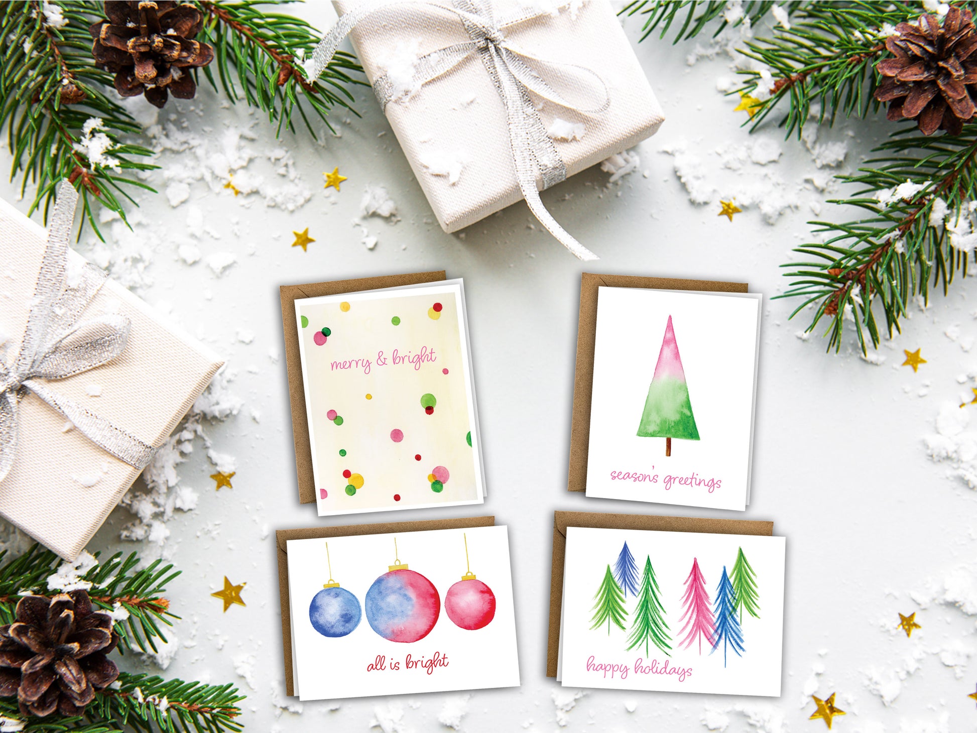 The Holiday Bright Series - Christmas Greeting Card Set