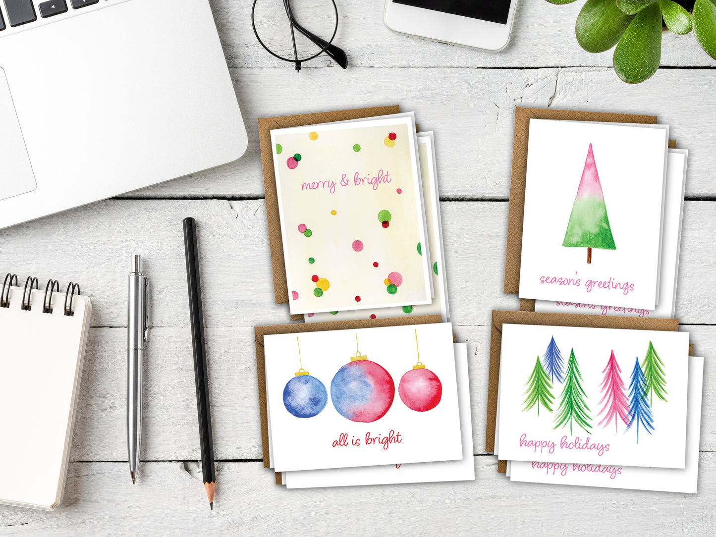 The Holiday Bright Series - Christmas Greeting Card Set, additional view