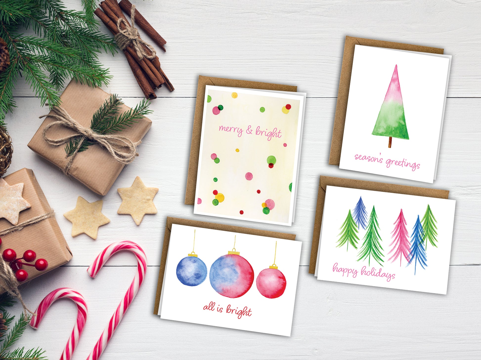 The Holiday Bright Series - Christmas Greeting Card Set, additional view