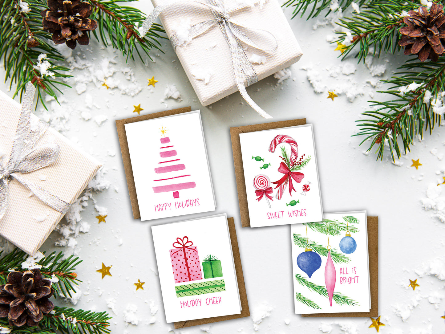 The Christmas Cheer Series - Holiday Greeting Card Set