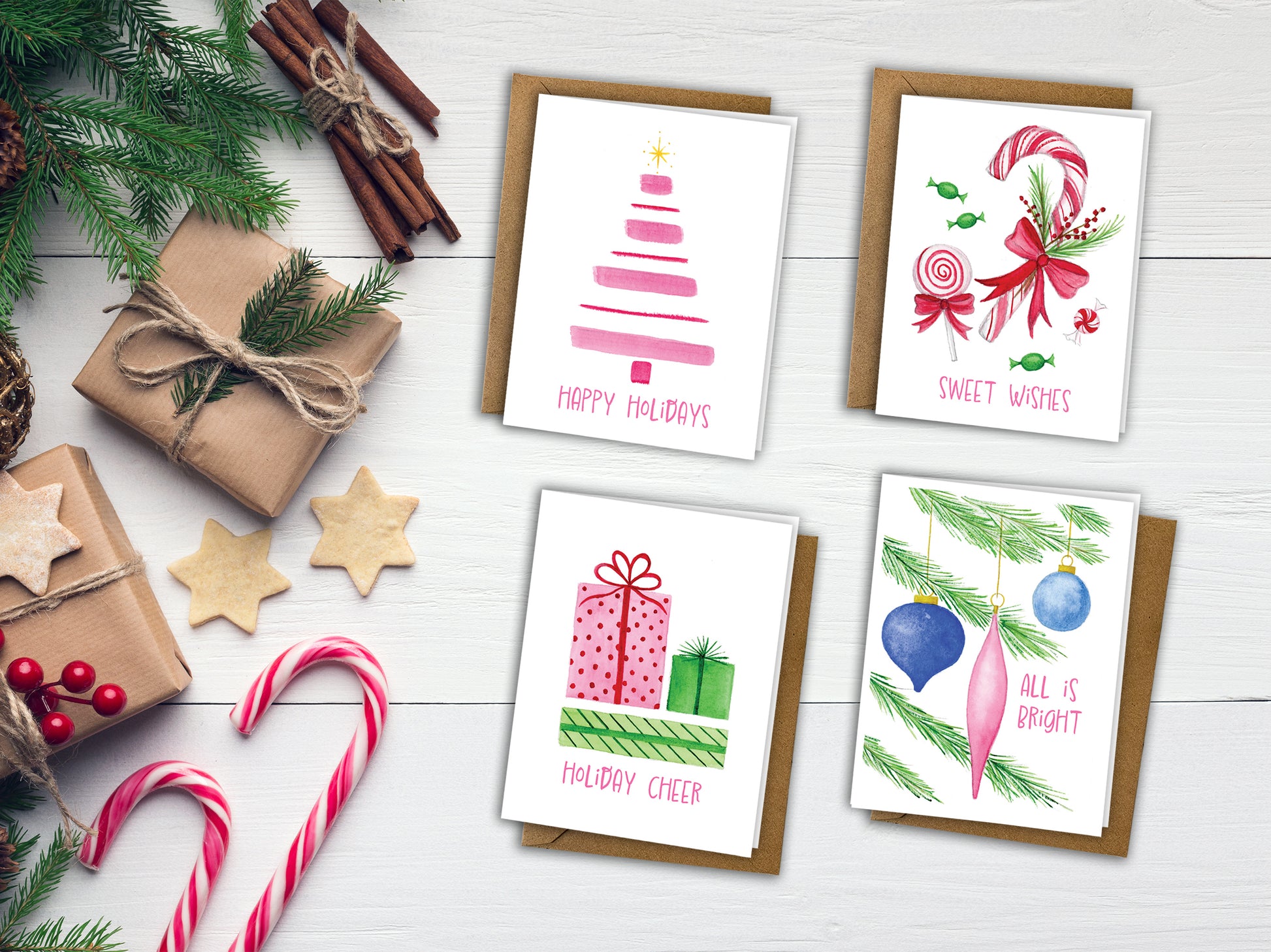 The Christmas Cheer Series - Holiday Greeting Card Set, additional view