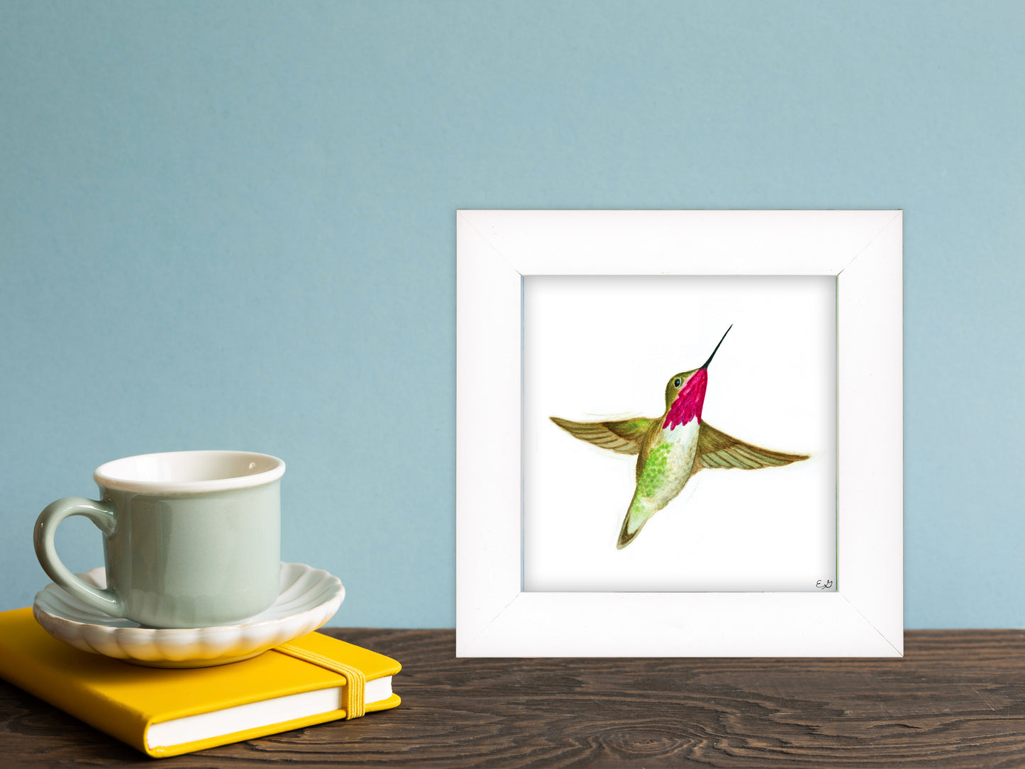Hummingbird Flying - Framed Fine Art Print - The Hummingbird Series