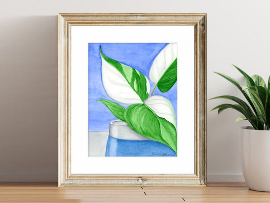 White Knight Philodendron - Fine Art Print - Home Botanicals Series
