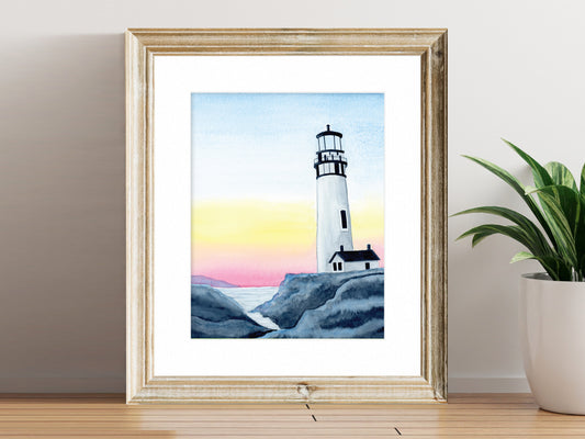 Lighthouse at Sunset - Fine Art Print - The Lighthouse Series