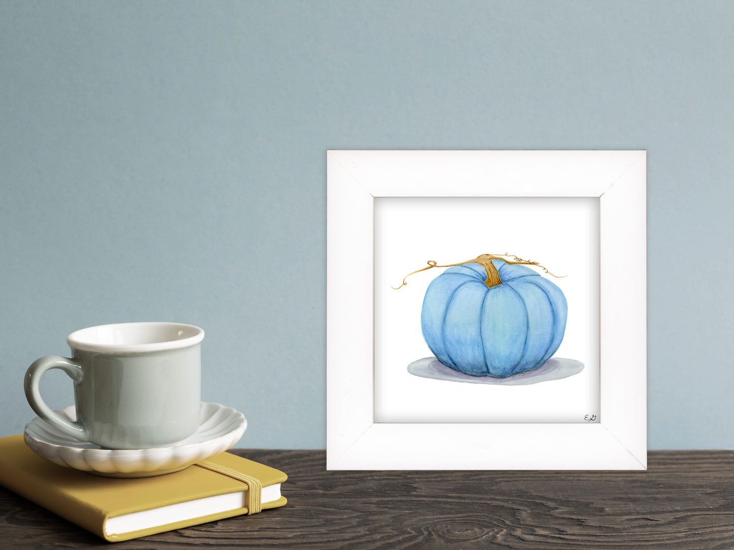 Blue Jarrahdale Pumpkin - Framed Fine Art Print - The Pumpkin Series