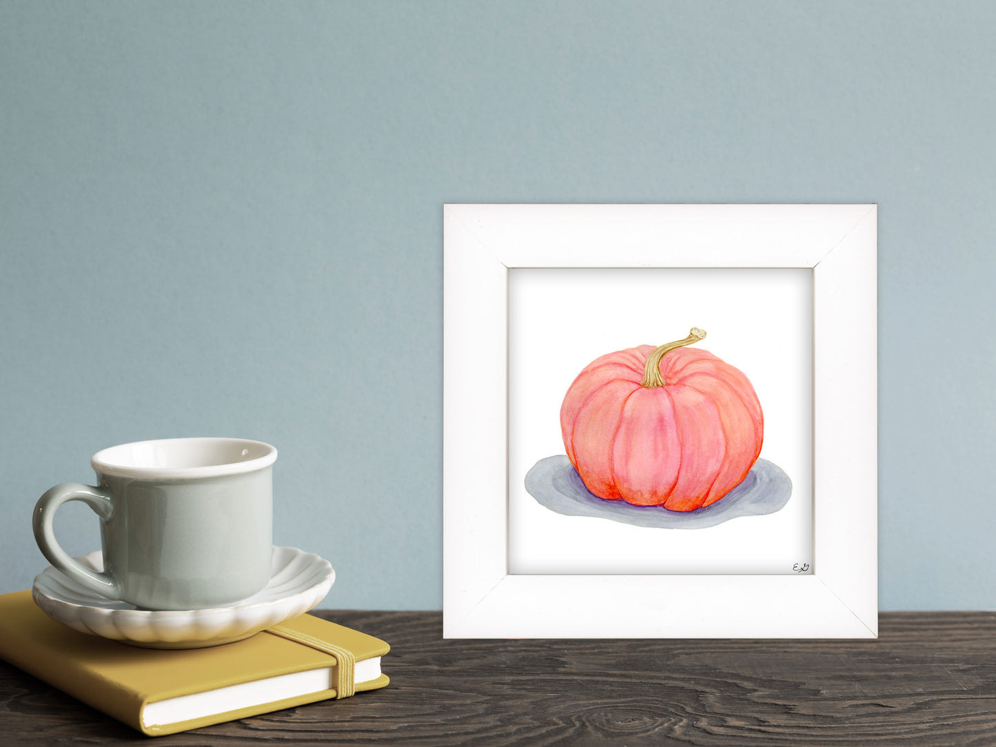 Pink Porcelain Pumpkin - Framed Fine Art Print - The Pumpkin Series