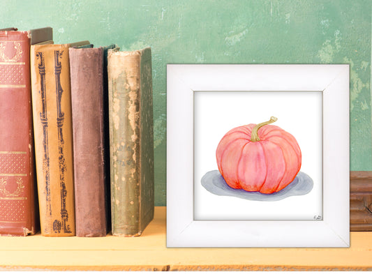 Pink Porcelain Pumpkin - Framed Fine Art Print - The Pumpkin Series