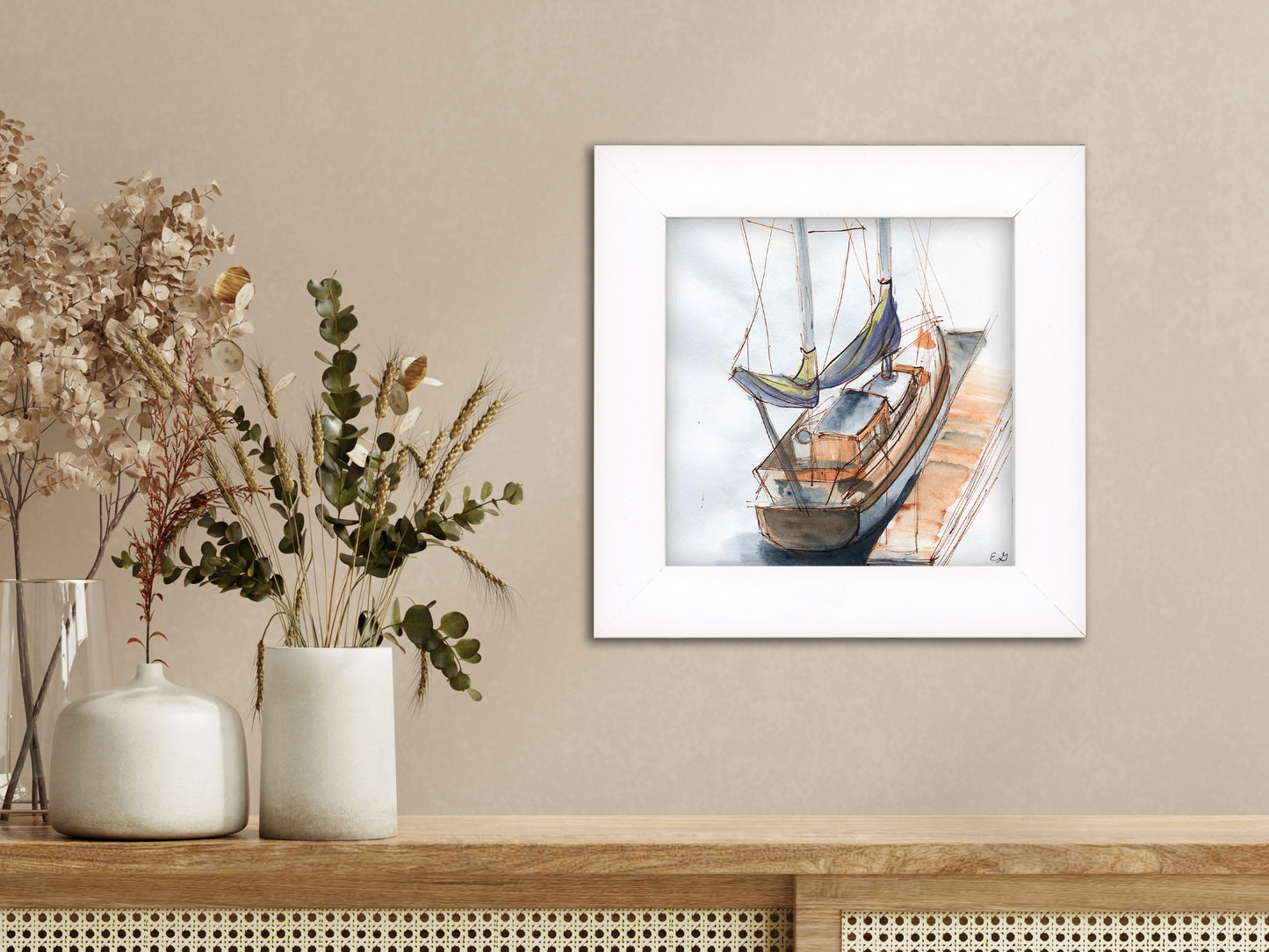 San Francisco Boat - Framed Fine Art Print