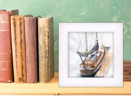 San Francisco Boat - Framed Fine Art Print