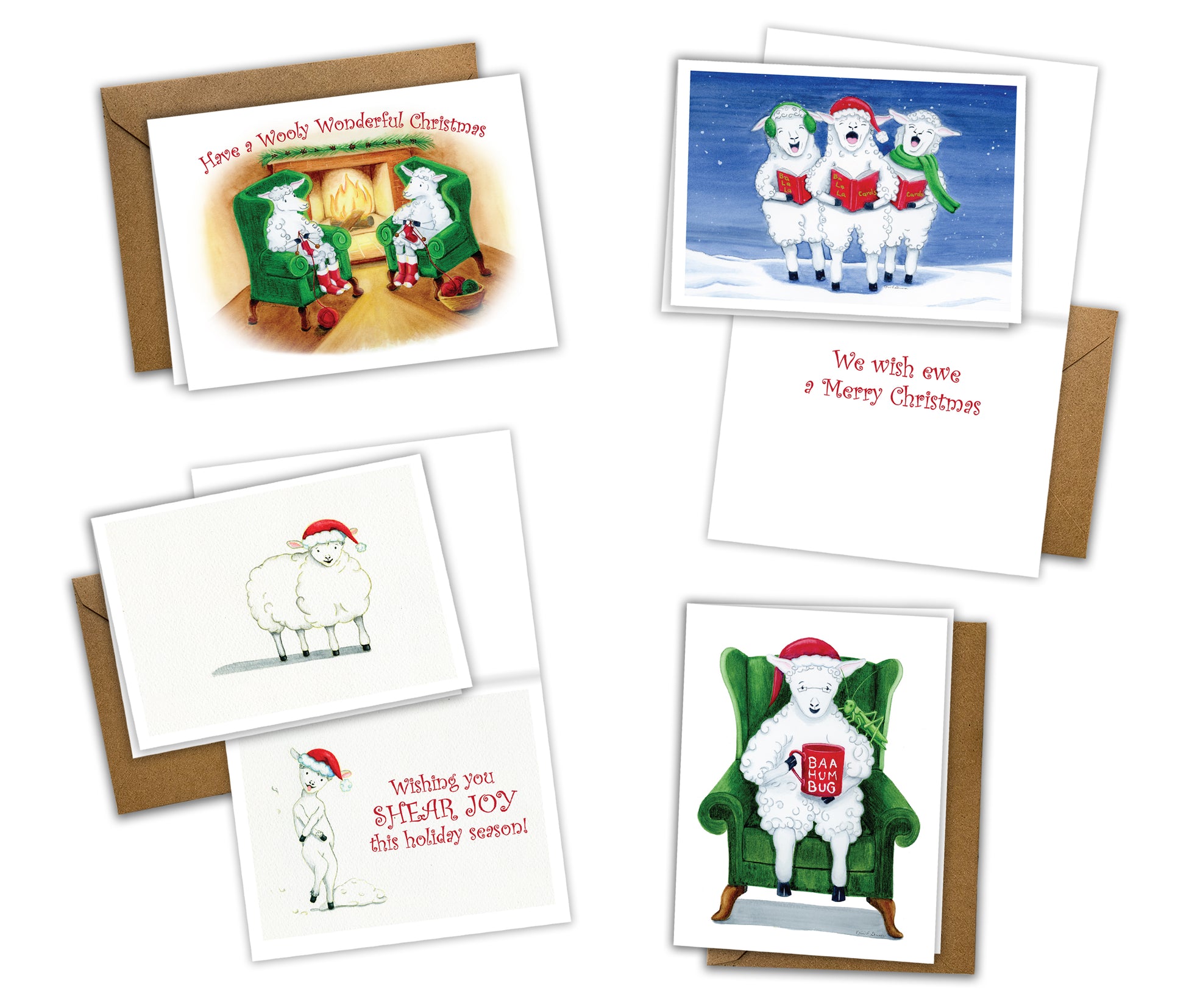 The Christmas Sheep Series - Holiday Greeting Card Set, additional view