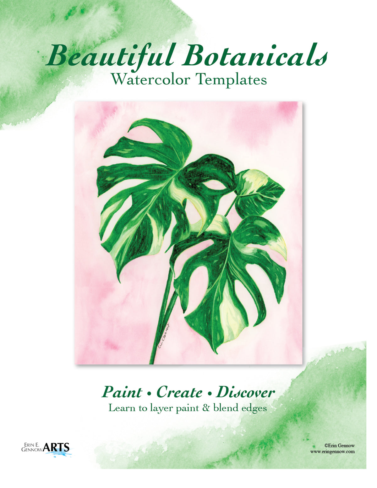 Beautiful Botanicals Watercolor Template Kit