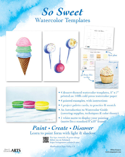 So Sweet Watercolor Template Kit