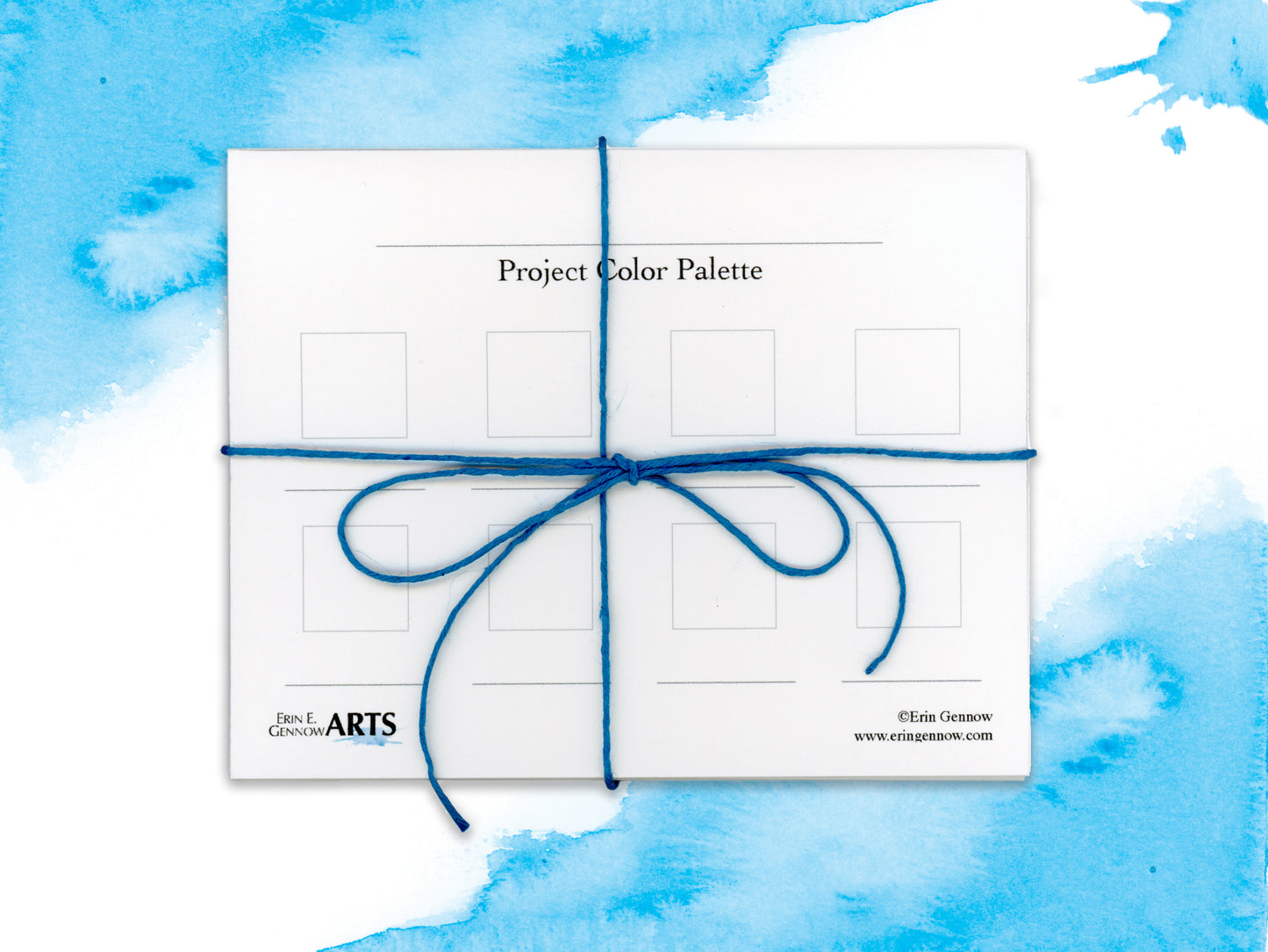 Watercolor Project Color Palette Swatch Cards