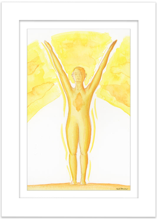 Hello Sunshine - Framed Original Watercolor Painting