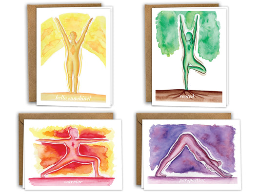 The Yoga Series - Greeting Card Set of 8