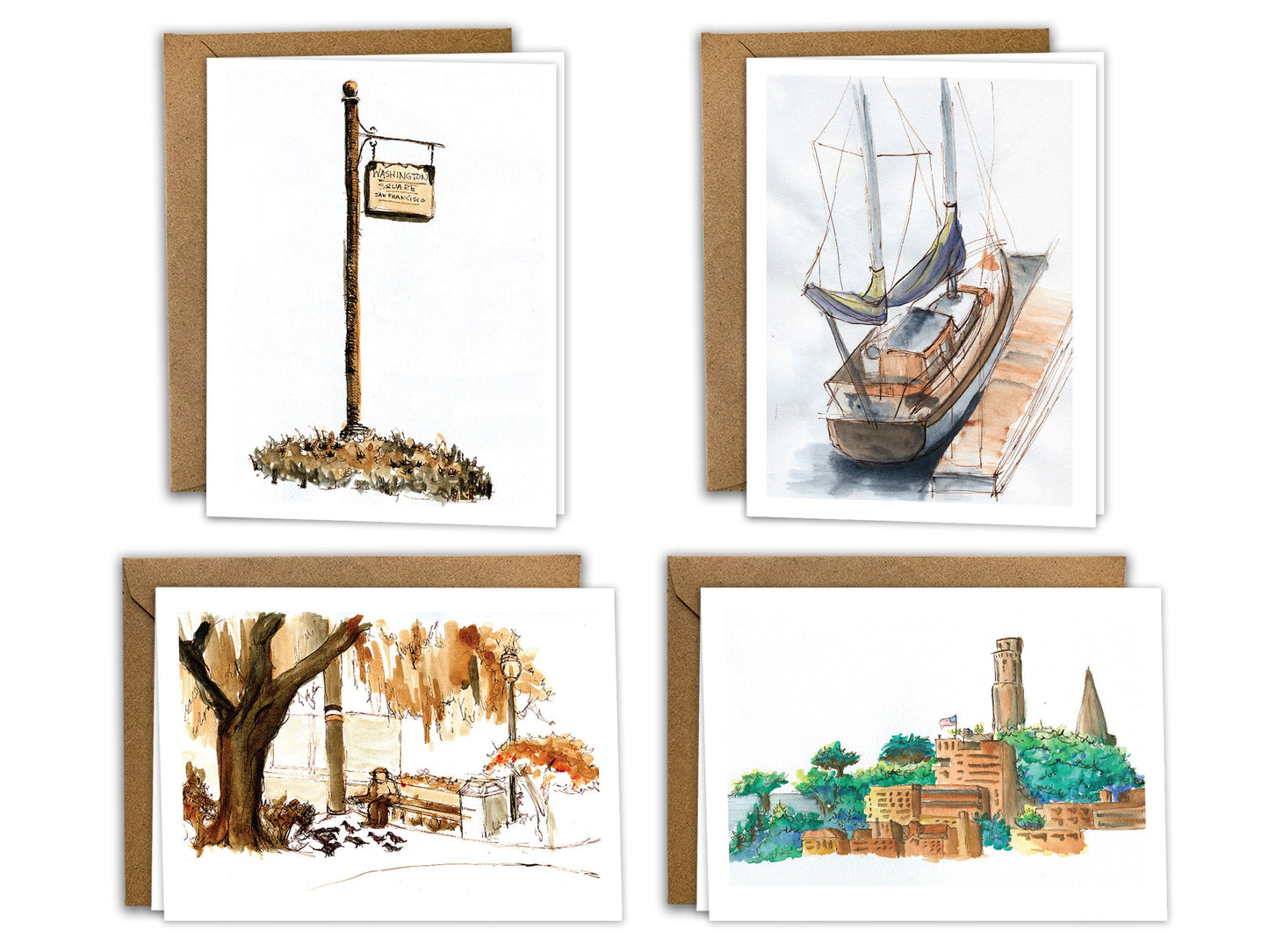 North Beach, San Francisco Series - Greeting Card Set of 8