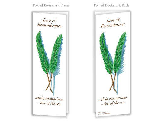 Folded Bookmarks - Set of 4 - Culinary Herb Series - Sage - Rosemary - Thyme - Handmade, additional view