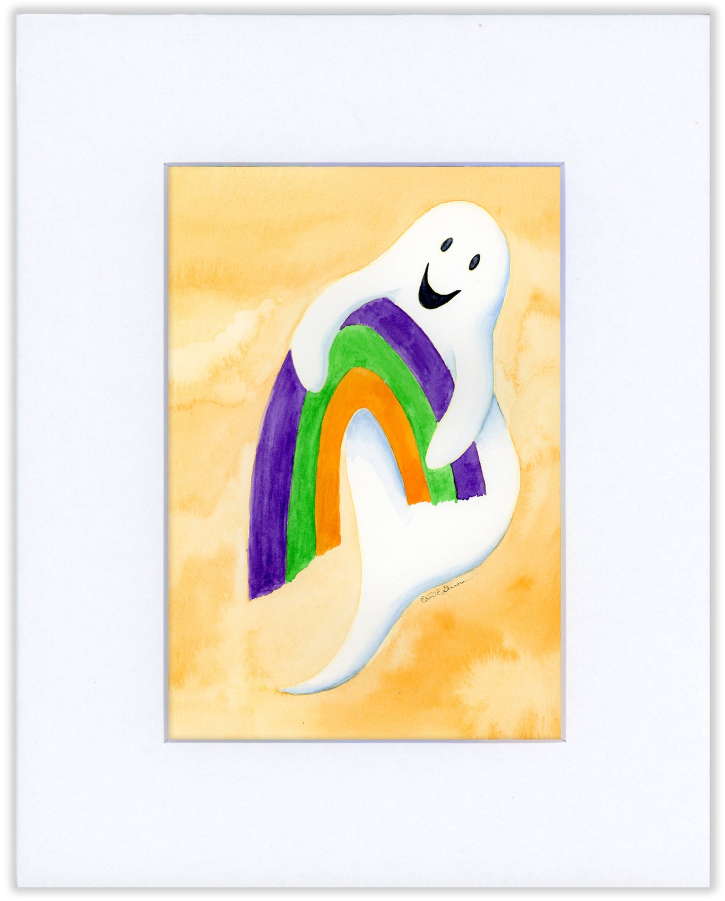 Ghost with Rainbow - Halloween Fine Art Print