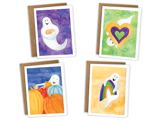 The Ghostie Series - Halloween Greeting Card Set of 8