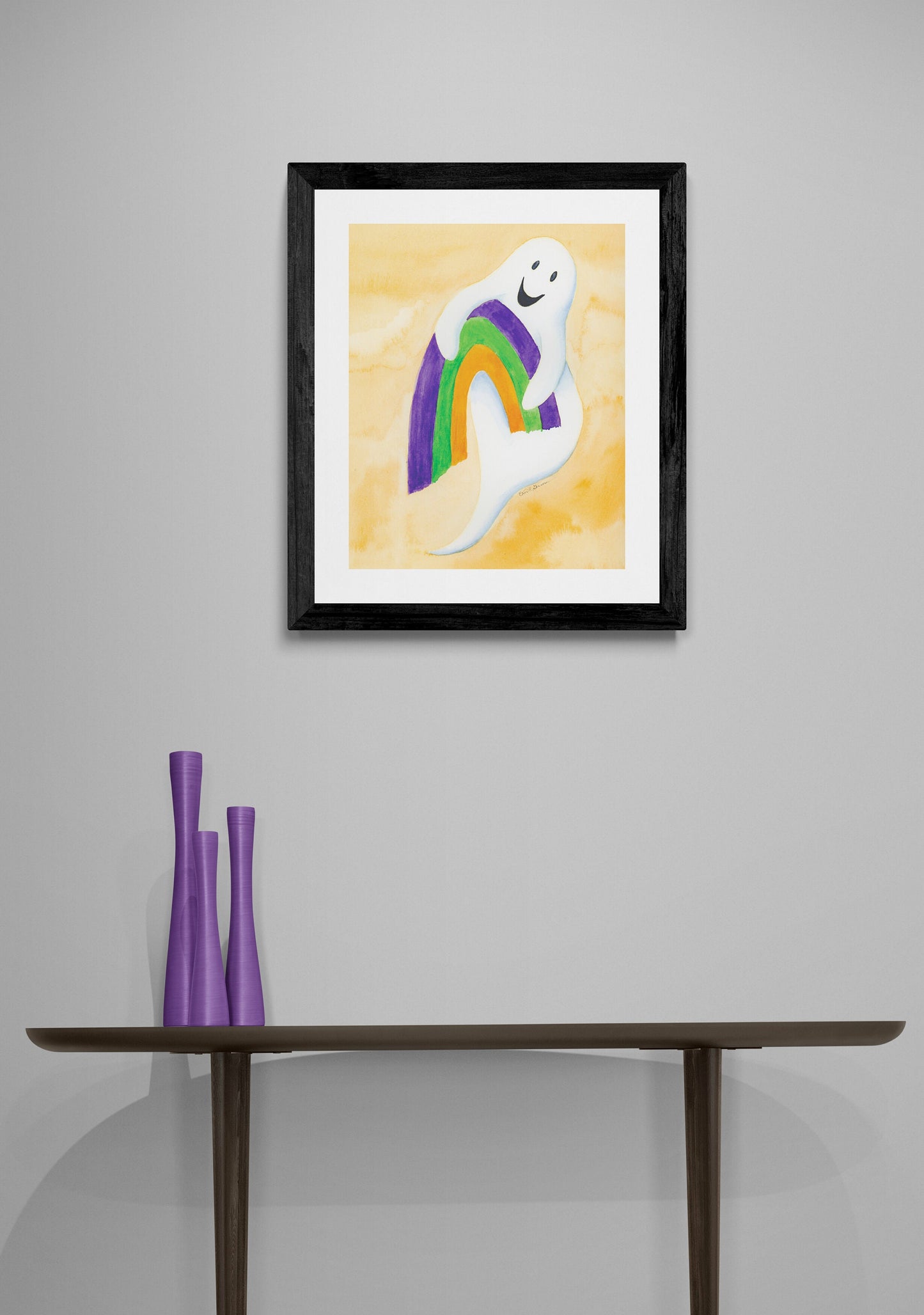 Ghost with Rainbow - Halloween Fine Art Print