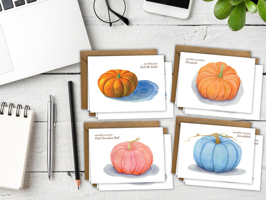 The Pumpkin Series - Autumn Greeting Card Set of 8