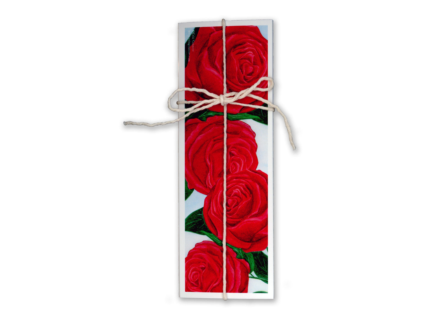 Bookmarks - Set of 4 - Daisies and Tulips - Handmade, 100% cotton rag heavy weight paper