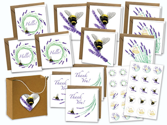Gift Card Enclosures with Stickers - The Lavender Series