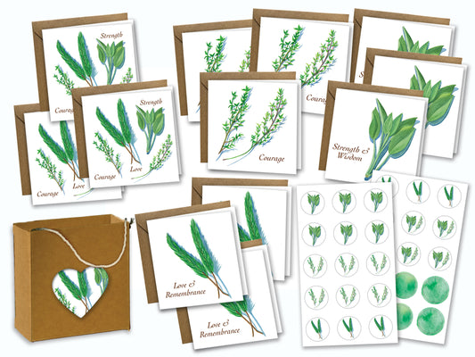 Gift Card Enclosures with Stickers - Culinary Herb Series